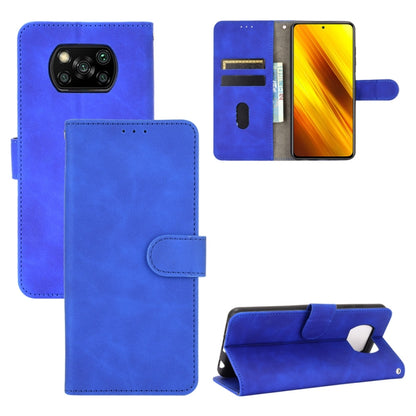 Solid Color Skin Feel Magnetic Buckle Horizontal Flip Calf Texture PU Leather Case with Holder & Card Slots & Wallet, For Xiaomi Poco X3 NFC, For Xiaomi Redmi K30 Ultra