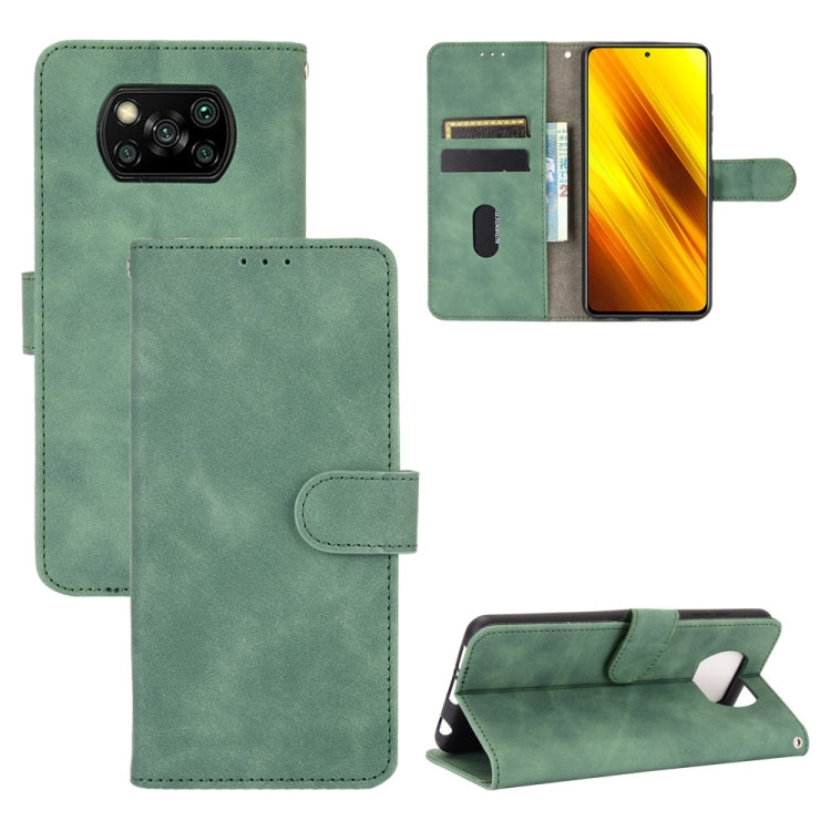 Solid Color Skin Feel Magnetic Buckle Horizontal Flip Calf Texture PU Leather Case with Holder & Card Slots & Wallet, For Xiaomi Poco X3 NFC, For Xiaomi Redmi K30 Ultra