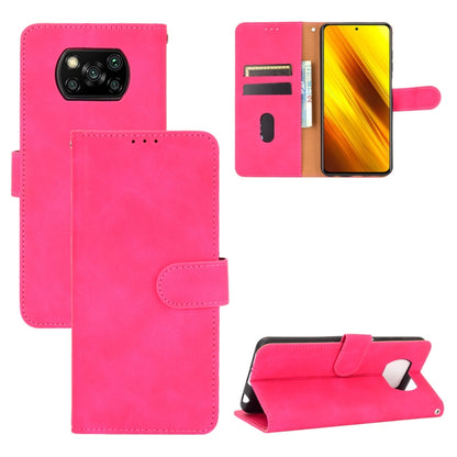 Solid Color Skin Feel Magnetic Buckle Horizontal Flip Calf Texture PU Leather Case with Holder & Card Slots & Wallet, For Xiaomi Poco X3 NFC, For Xiaomi Redmi K30 Ultra