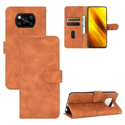 Solid Color Skin Feel Magnetic Buckle Horizontal Flip Calf Texture PU Leather Case with Holder & Card Slots & Wallet, For Xiaomi Poco X3 NFC, For Xiaomi Redmi K30 Ultra