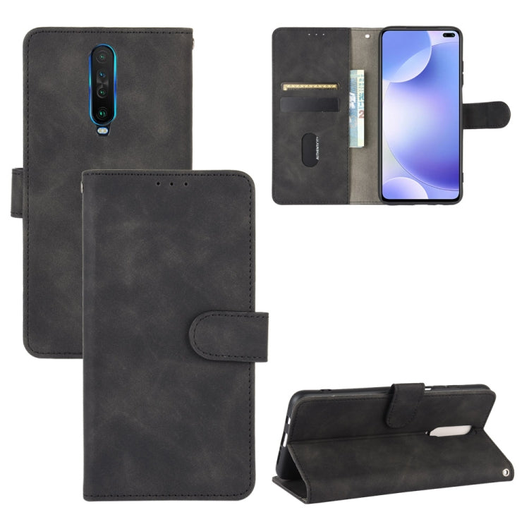 Solid Color Skin Feel Magnetic Buckle Horizontal Flip Calf Texture PU Leather Case with Holder & Card Slots & Wallet, For Xiaomi Poco X3 NFC, For Xiaomi Redmi K30 Ultra