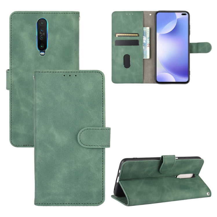 Solid Color Skin Feel Magnetic Buckle Horizontal Flip Calf Texture PU Leather Case with Holder & Card Slots & Wallet, For Xiaomi Poco X3 NFC, For Xiaomi Redmi K30 Ultra