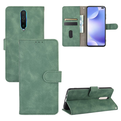 Solid Color Skin Feel Magnetic Buckle Horizontal Flip Calf Texture PU Leather Case with Holder & Card Slots & Wallet, For Xiaomi Poco X3 NFC, For Xiaomi Redmi K30 Ultra