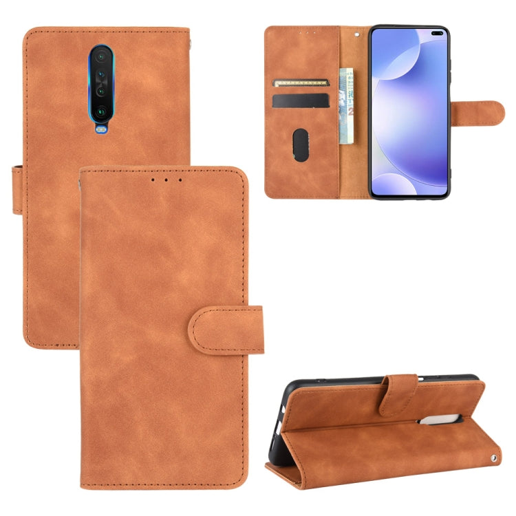 Solid Color Skin Feel Magnetic Buckle Horizontal Flip Calf Texture PU Leather Case with Holder & Card Slots & Wallet, For Xiaomi Poco X3 NFC, For Xiaomi Redmi K30 Ultra