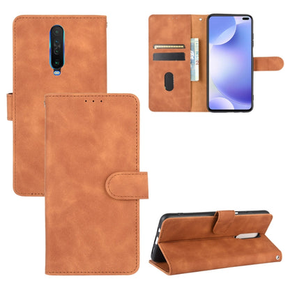 Solid Color Skin Feel Magnetic Buckle Horizontal Flip Calf Texture PU Leather Case with Holder & Card Slots & Wallet, For Xiaomi Poco X3 NFC, For Xiaomi Redmi K30 Ultra