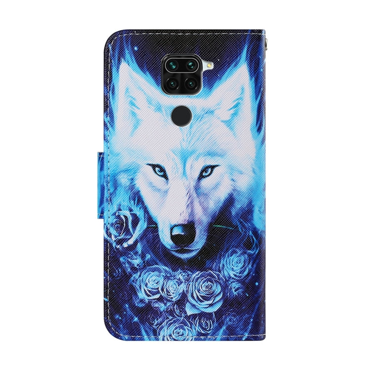 Coloured Drawing Pattern Horizontal Flip PU Leather Case with Holder & Card Slots & Wallet & Lanyard, For Xiaomi Redmi Note 9