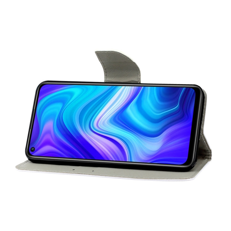 Coloured Drawing Pattern Horizontal Flip PU Leather Case with Holder & Card Slots & Wallet & Lanyard, For Xiaomi Redmi Note 9