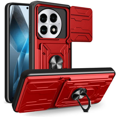 Sliding Camshield TPU+PC Phone Case with Card Slot, For OnePlus 15 5G, For OnePlus 13R 5G, For OnePlus 13 5G