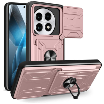 Sliding Camshield TPU+PC Phone Case with Card Slot, For OnePlus 15 5G, For OnePlus 13R 5G, For OnePlus 13 5G