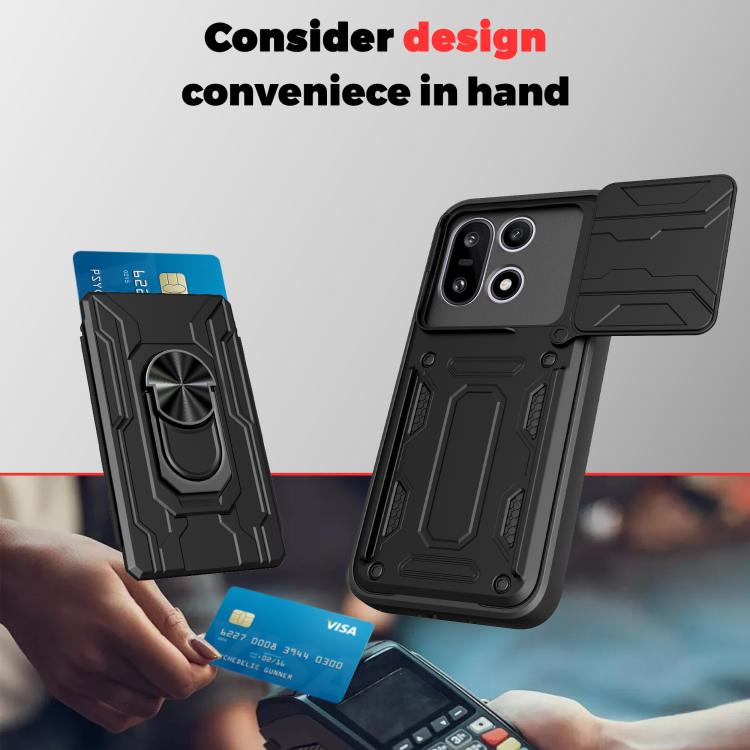 Sliding Camshield TPU+PC Phone Case with Card Slot, For OnePlus 15 5G, For OnePlus 13R 5G, For OnePlus 13 5G