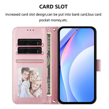 Litter Panda Embossing RFID Leather Phone Case with Lanyard, For Realme P3 Ultra, For Realme P3, For Realme P3 Pro, For Realme 14 Pro+