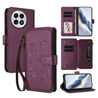 Butterfly Love Flower Multi-card Zipper Wallet Leather Phone Case, For OnePlus 13, For OnePlus Nord 4 5G, For OnePlus Nord CE4 Lite 5G