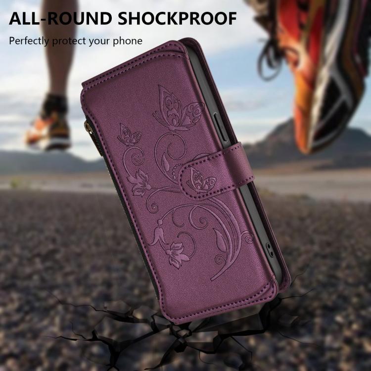 Butterfly Love Flower Multi-card Zipper Wallet Leather Phone Case, For OnePlus 13, For OnePlus Nord 4 5G, For OnePlus Nord CE4 Lite 5G
