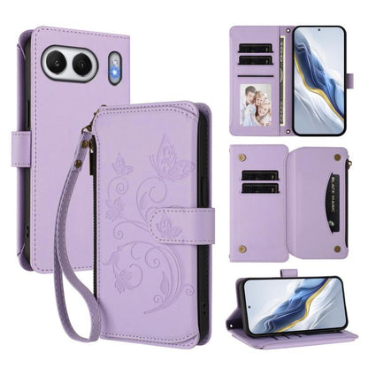 Butterfly Love Flower Multi-card Zipper Wallet Leather Phone Case, For OnePlus 13, For OnePlus Nord 4 5G, For OnePlus Nord CE4 Lite 5G