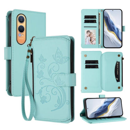 Butterfly Love Flower Multi-card Zipper Wallet Leather Phone Case, For OnePlus 13, For OnePlus Nord 4 5G, For OnePlus Nord CE4 Lite 5G
