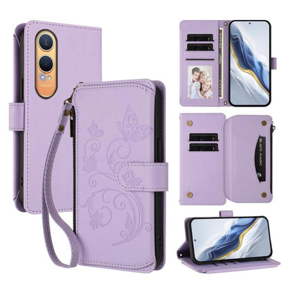 Butterfly Love Flower Multi-card Zipper Wallet Leather Phone Case, For OnePlus 13, For OnePlus Nord 4 5G, For OnePlus Nord CE4 Lite 5G
