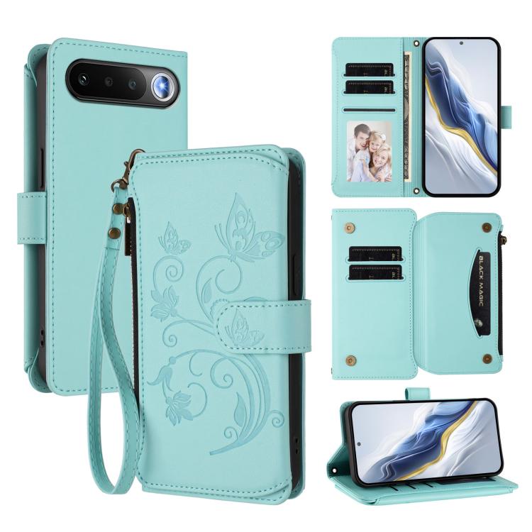 Butterfly Love Flower Multi-card Zipper Wallet Leather Phone Case, For Realme P4 Power 4G, For Realme Note 80 4G Global, For Realme 16 5G Global