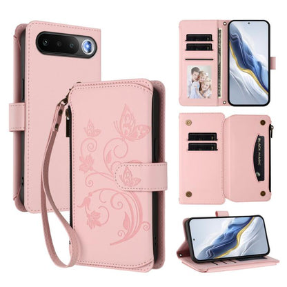Butterfly Love Flower Multi-card Zipper Wallet Leather Phone Case, For Realme P4 Power 4G, For Realme Note 80 4G Global, For Realme 16 5G Global