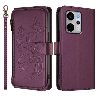 Butterfly Love Flower Multi-card Zipper Wallet Leather Phone Case, For Realme P4 Power 4G, For Realme Note 80 4G Global, For Realme 16 5G Global