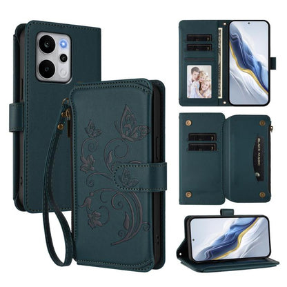 Butterfly Love Flower Multi-card Zipper Wallet Leather Phone Case, For Realme P4 Power 4G, For Realme Note 80 4G Global, For Realme 16 5G Global