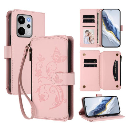 Butterfly Love Flower Multi-card Zipper Wallet Leather Phone Case, For Realme P4 Power 4G, For Realme Note 80 4G Global, For Realme 16 5G Global
