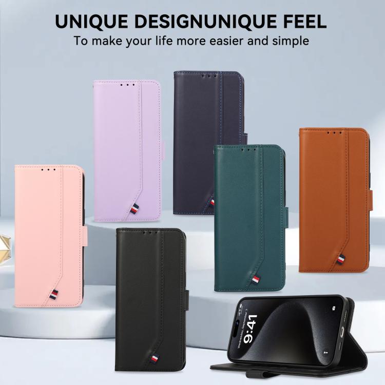 ABEEL Delicate Texture Splicing RFID Leather Phone Case, For OnePlus Nord CE6 Lite 5G Global, For OnePlus Ace 6 Ultra, For OnePlus 15T, For OnePlus Turbo 6V / Turbo 6