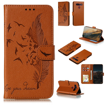 Feather Pattern Litchi Texture Horizontal Flip Leather Case with Wallet & Holder & Card Slots, For LG K41S / K51S, For LG K61, For Huawei Enjoy 20, For Motorola Moto G Stylus