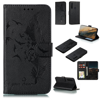 Feather Pattern Litchi Texture Horizontal Flip Leather Case with Wallet & Holder & Card Slots, For LG K41S / K51S, For LG K61, For Huawei Enjoy 20, For Motorola Moto G Stylus