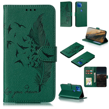 Feather Pattern Litchi Texture Horizontal Flip Leather Case with Wallet & Holder & Card Slots, For Google Pixel 5, For Motorola Moto G5 Plus 5G, For Google Pixel 5 XL, For Motorola Moto G Power