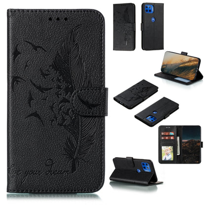 Feather Pattern Litchi Texture Horizontal Flip Leather Case with Wallet & Holder & Card Slots, For Google Pixel 5, For Motorola Moto G5 Plus 5G, For Google Pixel 5 XL, For Motorola Moto G Power