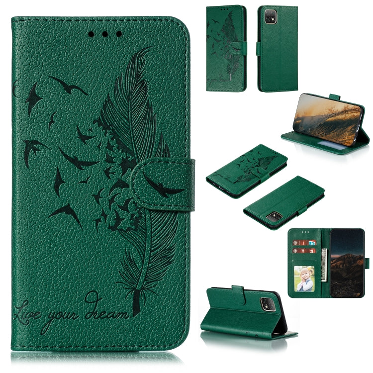 Feather Pattern Litchi Texture Horizontal Flip Leather Case with Wallet & Holder & Card Slots, For LG K41S / K51S, For LG K61, For Huawei Enjoy 20, For Motorola Moto G Stylus