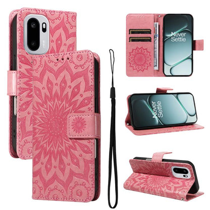Embossed Sunflower Pattern Flip Leather Phone Case, For OnePlus Nord CE6 Lite/Turbo 6X 5G, For OnePlus Ace 6 Ultra, For OnePlus Ace 6 5G