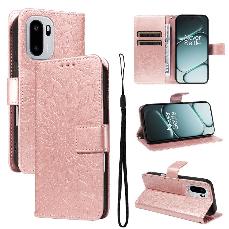 Embossed Sunflower Pattern Flip Leather Phone Case, For OnePlus Nord CE6 Lite/Turbo 6X 5G, For OnePlus Ace 6 Ultra, For OnePlus Ace 6 5G
