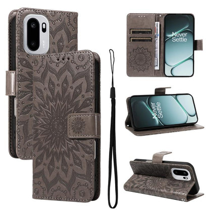 Embossed Sunflower Pattern Flip Leather Phone Case, For OnePlus Nord CE6 Lite/Turbo 6X 5G, For OnePlus Ace 6 Ultra, For OnePlus Ace 6 5G