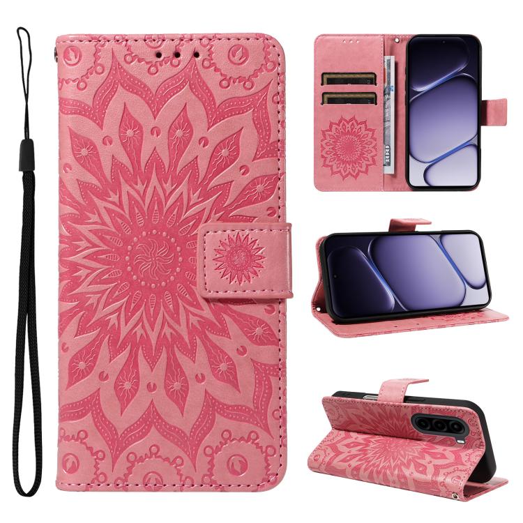 Embossed Sunflower Pattern Flip Leather Phone Case, For OnePlus Nord CE6 Lite/Turbo 6X 5G, For OnePlus Ace 6 Ultra, For OnePlus Ace 6 5G