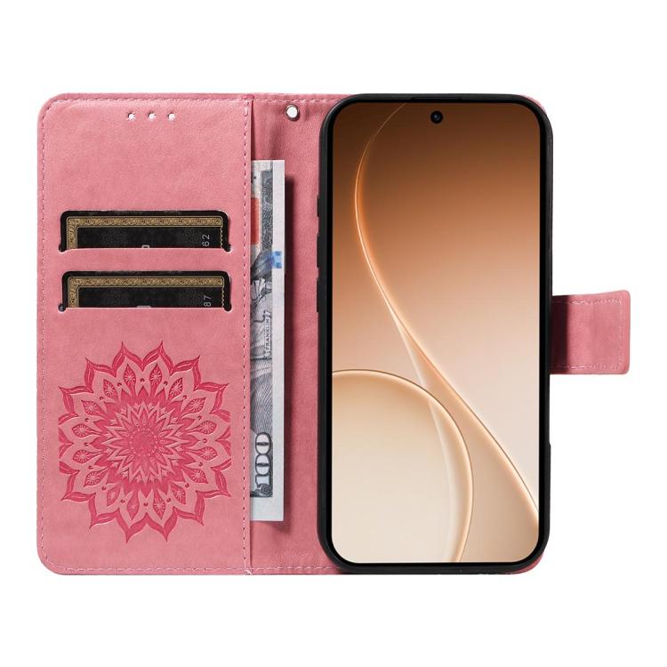Embossed Sunflower Pattern Flip Leather Phone Case, For OnePlus Nord CE6 Lite/Turbo 6X 5G, For OnePlus Ace 6 Ultra, For OnePlus Ace 6 5G