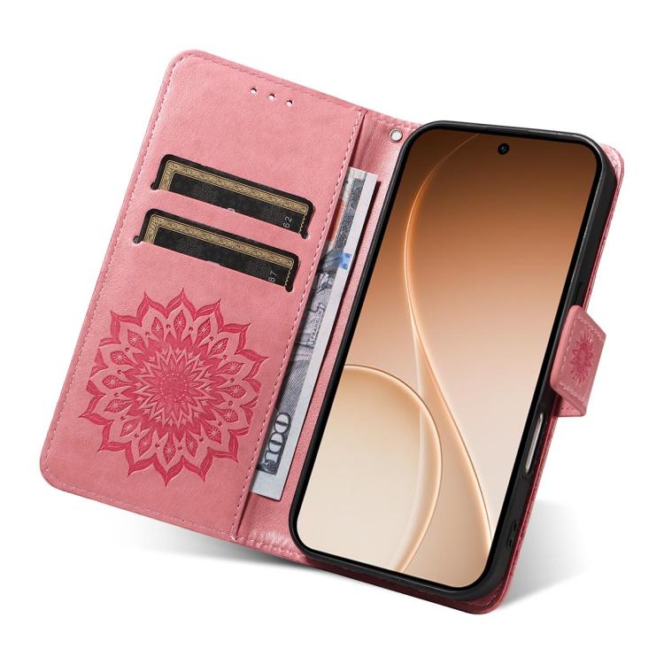 Embossed Sunflower Pattern Flip Leather Phone Case, For OnePlus Nord CE6 Lite/Turbo 6X 5G, For OnePlus Ace 6 Ultra, For OnePlus Ace 6 5G