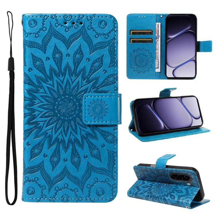 Embossed Sunflower Pattern Flip Leather Phone Case, For OnePlus Nord CE6 Lite/Turbo 6X 5G, For OnePlus Ace 6 Ultra, For OnePlus Ace 6 5G