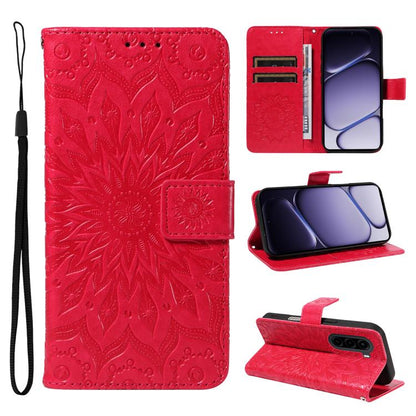 Embossed Sunflower Pattern Flip Leather Phone Case, For OnePlus Nord CE6 Lite/Turbo 6X 5G, For OnePlus Ace 6 Ultra, For OnePlus Ace 6 5G