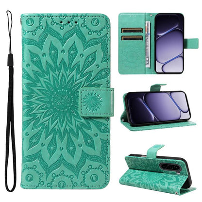 Embossed Sunflower Pattern Flip Leather Phone Case, For OnePlus Nord CE6 Lite/Turbo 6X 5G, For OnePlus Ace 6 Ultra, For OnePlus Ace 6 5G