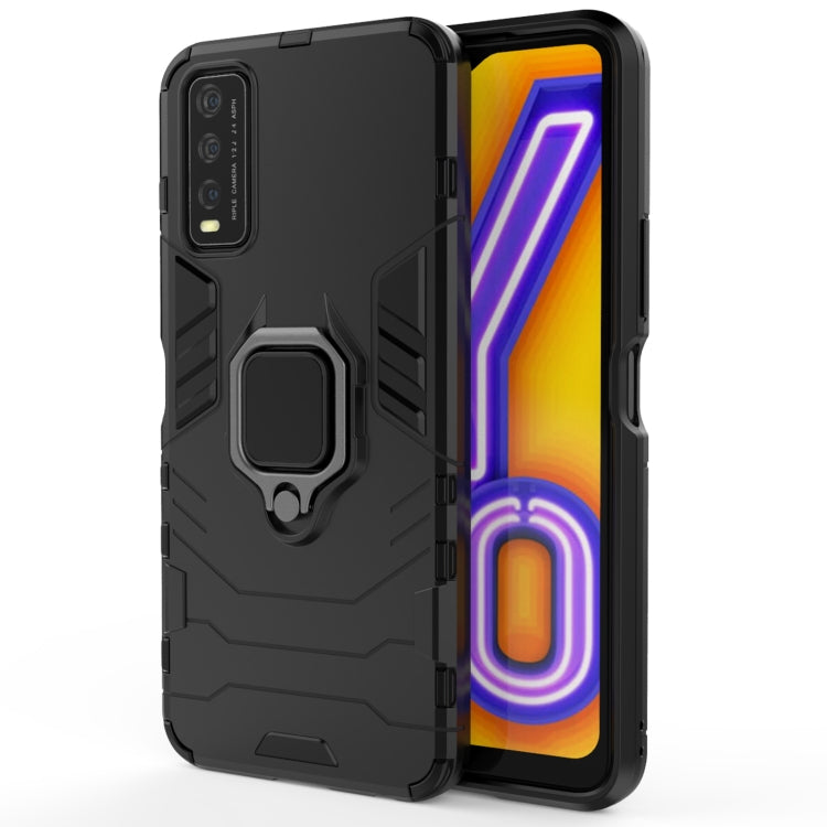 PC + TPU Shockproof Protective Case with Magnetic Ring Holder, For OPPO Realme 7 Pro, For Vivo Y20, For Galaxy M51