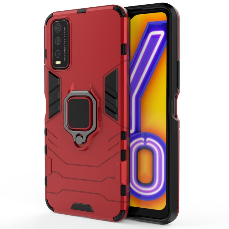 PC + TPU Shockproof Protective Case with Magnetic Ring Holder, For OPPO Realme 7 Pro, For Vivo Y20, For Galaxy M51