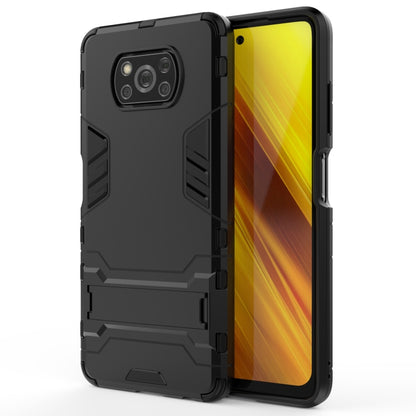 PC + TPU Shockproof Protective Case with Holder, For Xiaomi Poco X3 NFC