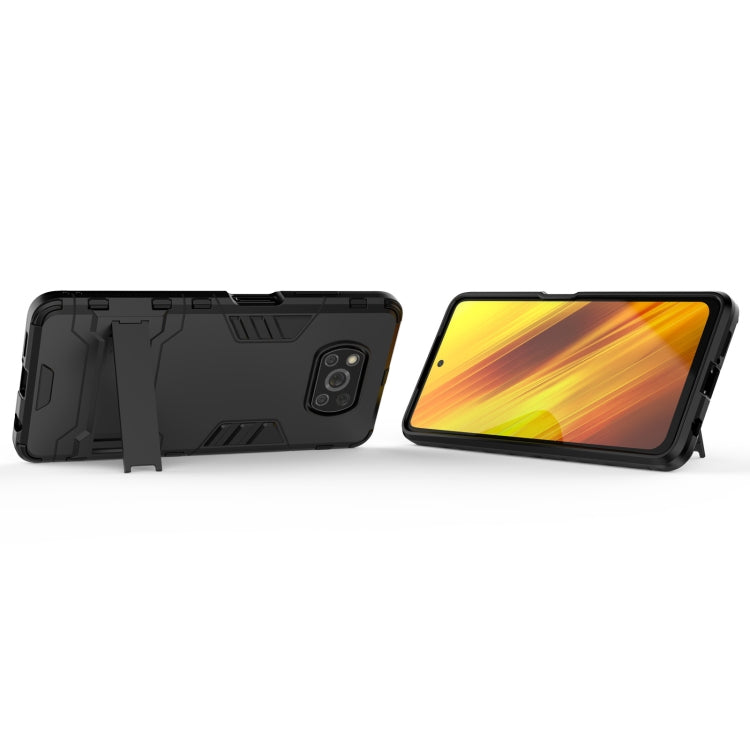 PC + TPU Shockproof Protective Case with Holder, For Xiaomi Poco X3 NFC