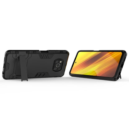 PC + TPU Shockproof Protective Case with Holder, For Xiaomi Poco X3 NFC