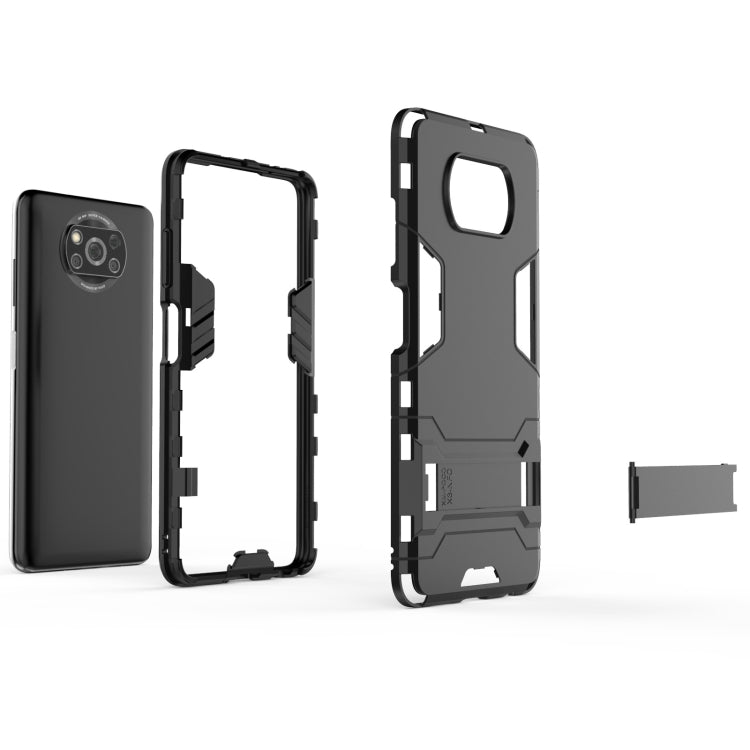 PC + TPU Shockproof Protective Case with Holder, For Xiaomi Poco X3 NFC