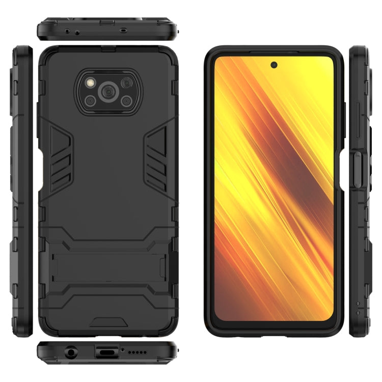 PC + TPU Shockproof Protective Case with Holder, For Xiaomi Poco X3 NFC