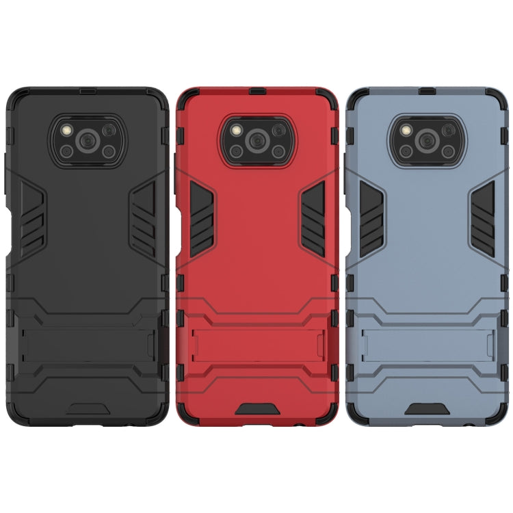 PC + TPU Shockproof Protective Case with Holder, For Xiaomi Poco X3 NFC