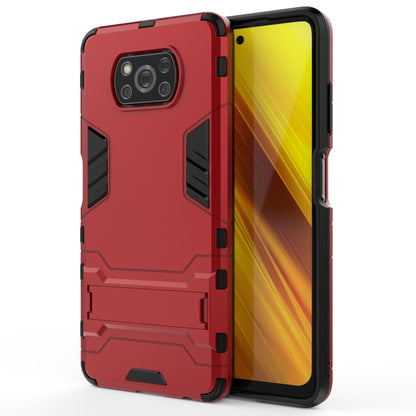 PC + TPU Shockproof Protective Case with Holder, For Xiaomi Poco X3 NFC