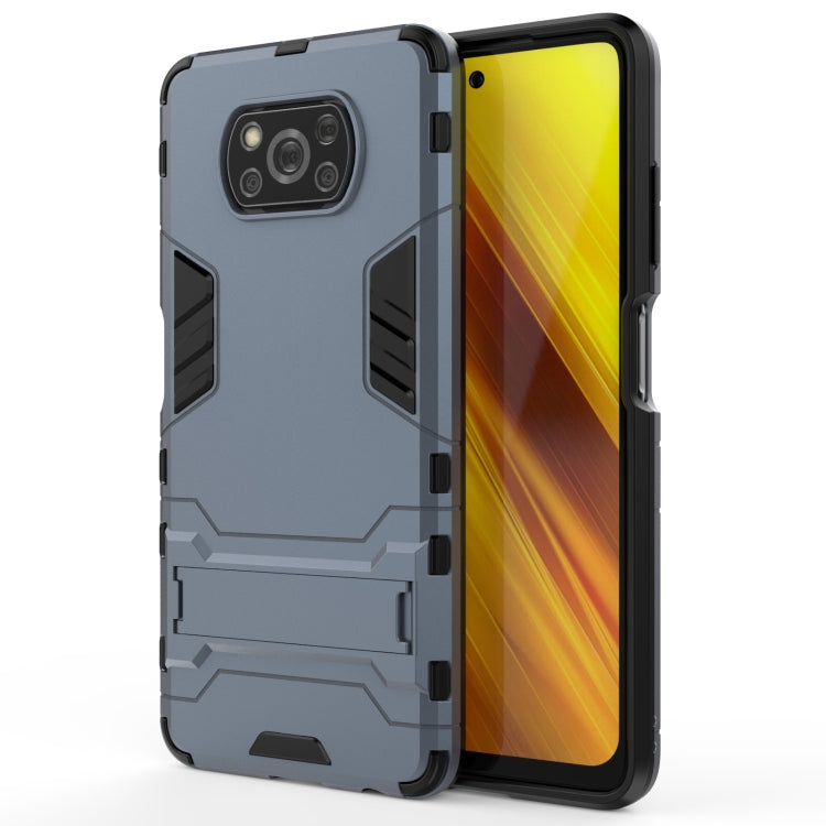 PC + TPU Shockproof Protective Case with Holder, For Xiaomi Poco X3 NFC